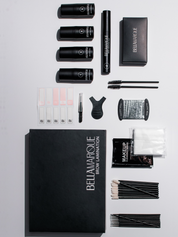 Entire Bellamarque Brow Lamination Kit spread on white background