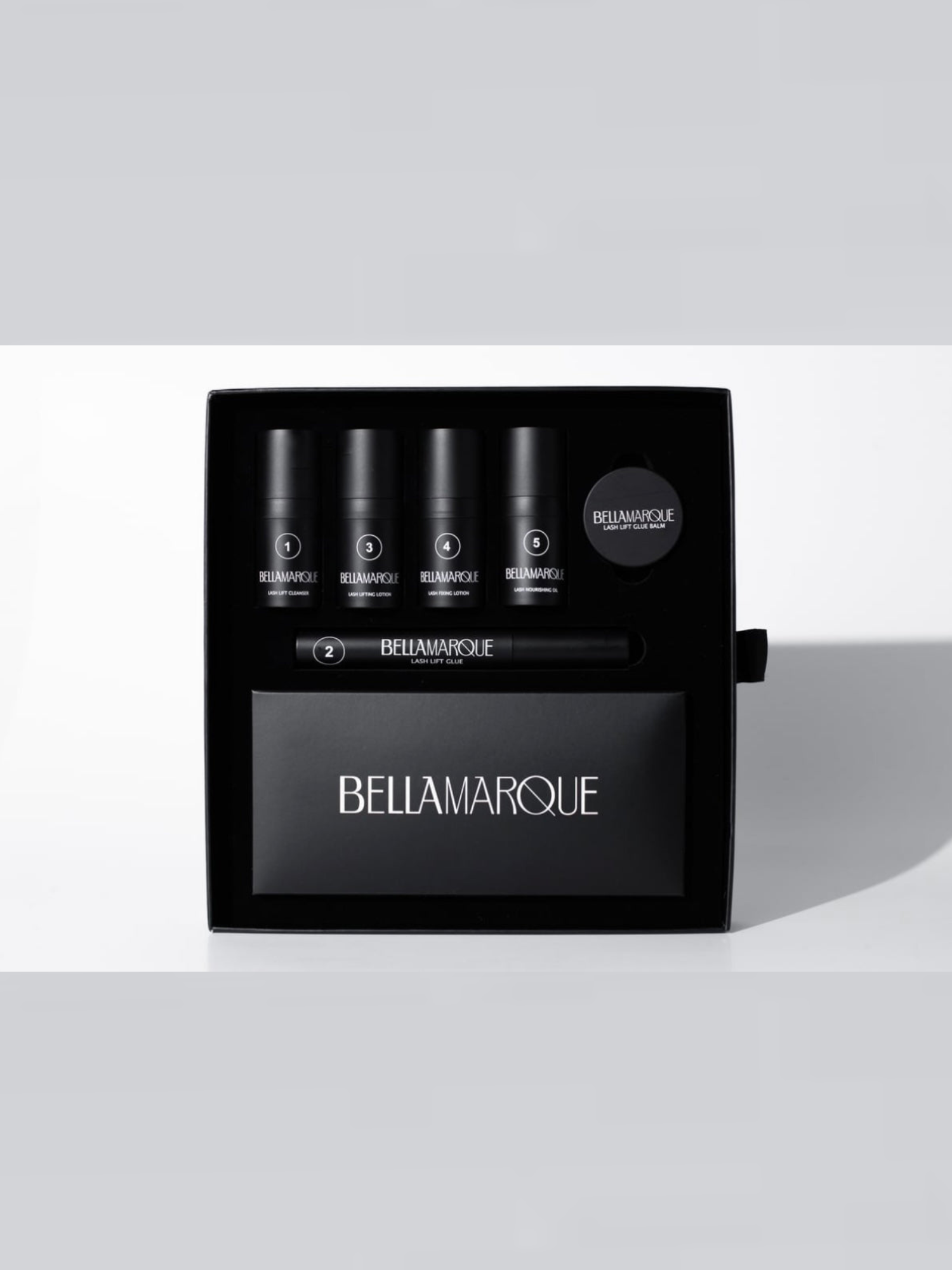 Lash Lift kit by BELLAMARQUE packaged neatly in a black box.